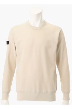 【25AW】 MEN'S WR CREWNECK KNIT / 超撥水糸 袖ワッペン クルーネックニット (ベージュ)