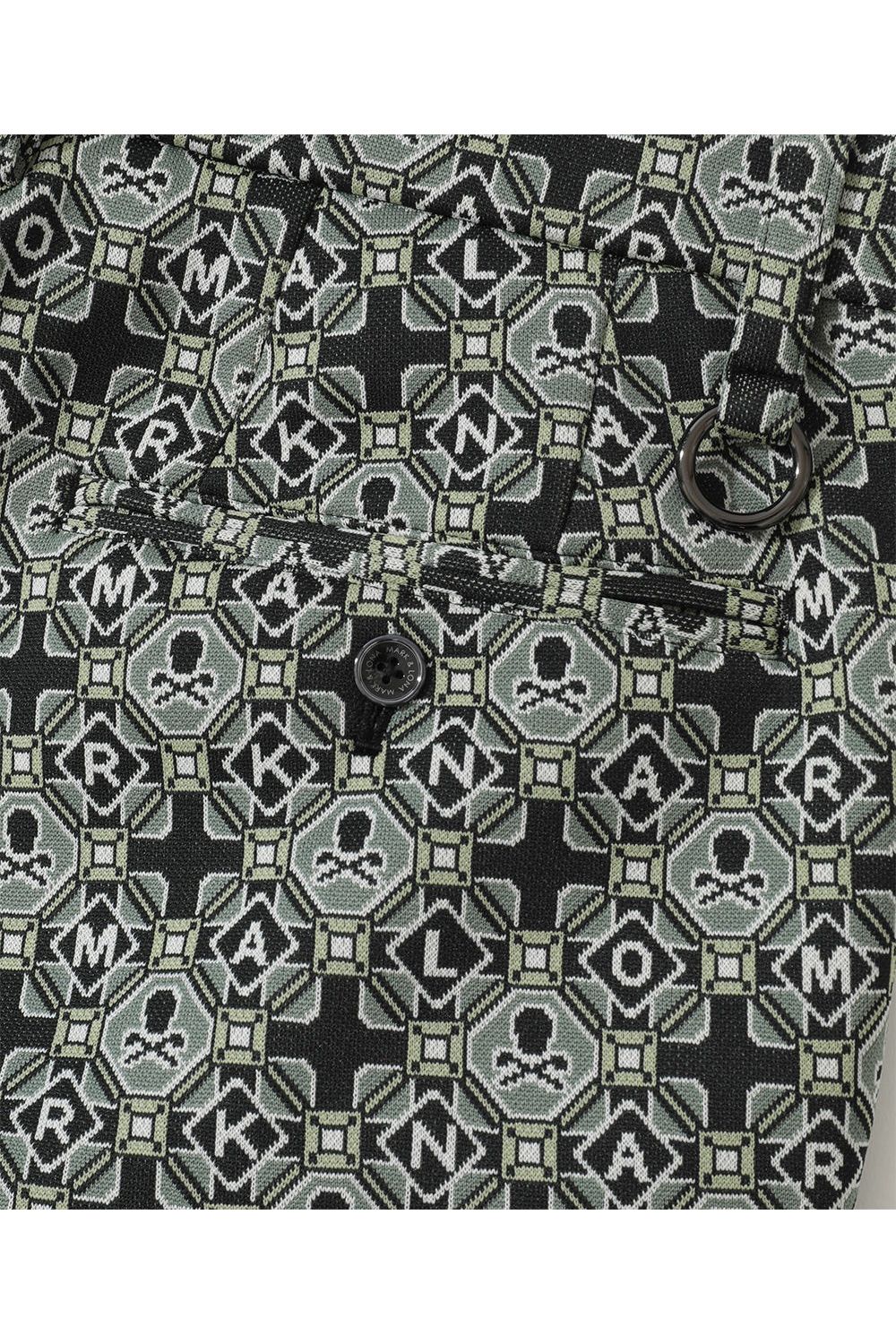 【2025AW 木村拓哉さん着用 VOL.7】 ROSETTE JACQUARD JERSEY TROUSER / ジオメトリックパターン カーゴポケット付きロングパンツ (カーキ)