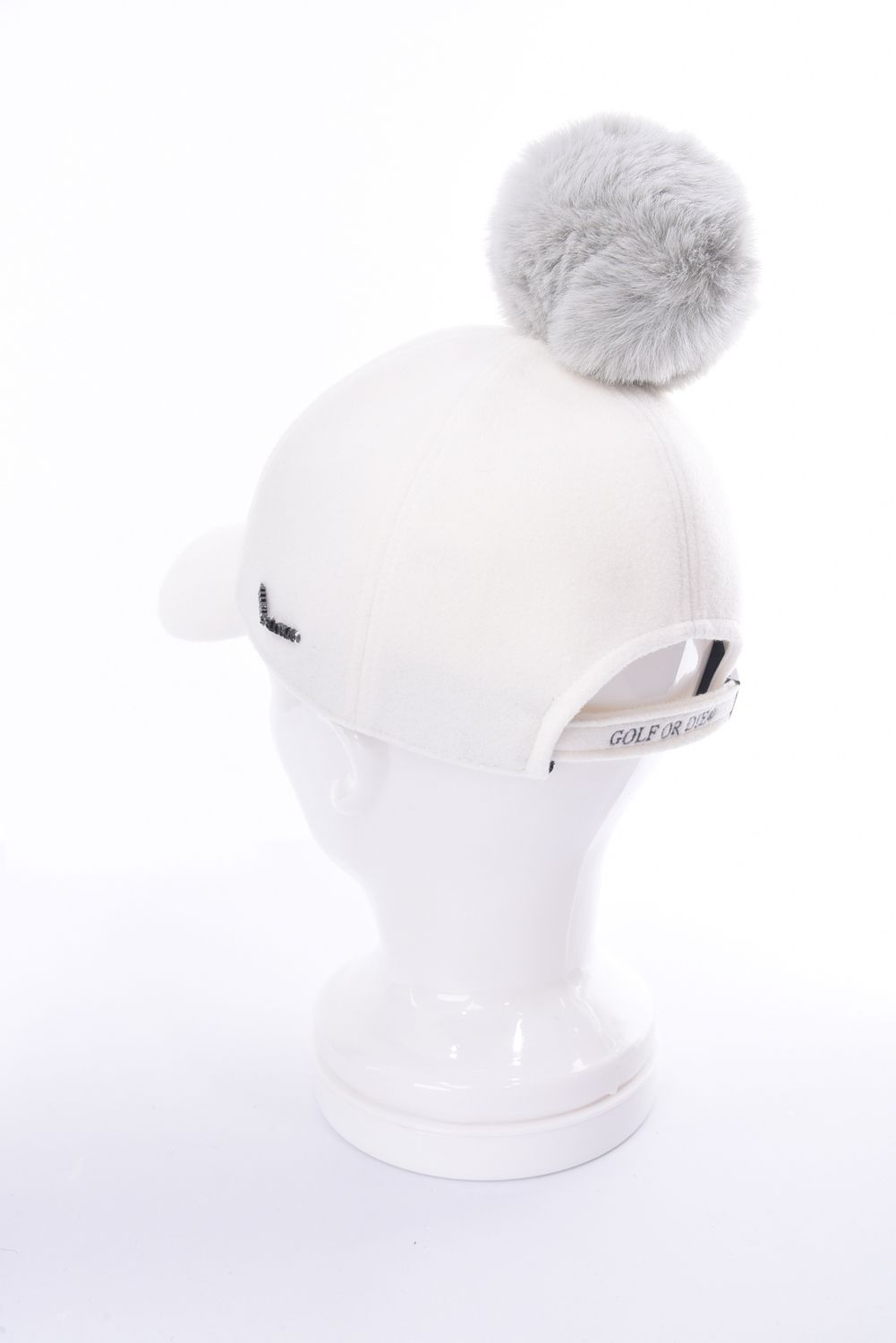 【レディース】ATLANTRIS SPARKLE POM CAP / エコファー梵天 キャップ (ホワイト)