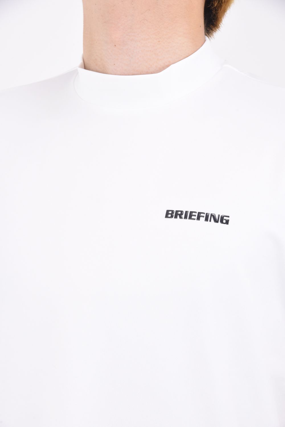 BRIEFING - MENS BACK LOGO LINE HIGH NECK RELAXED FIT / メッシュ