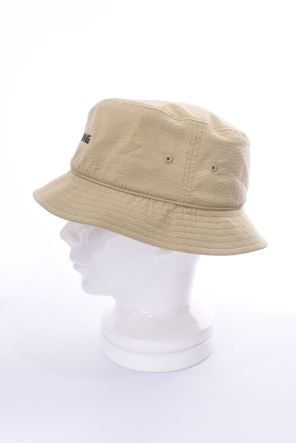 MS SEERSUKER HAT / シアサッカー バケットハット (ベージュ)