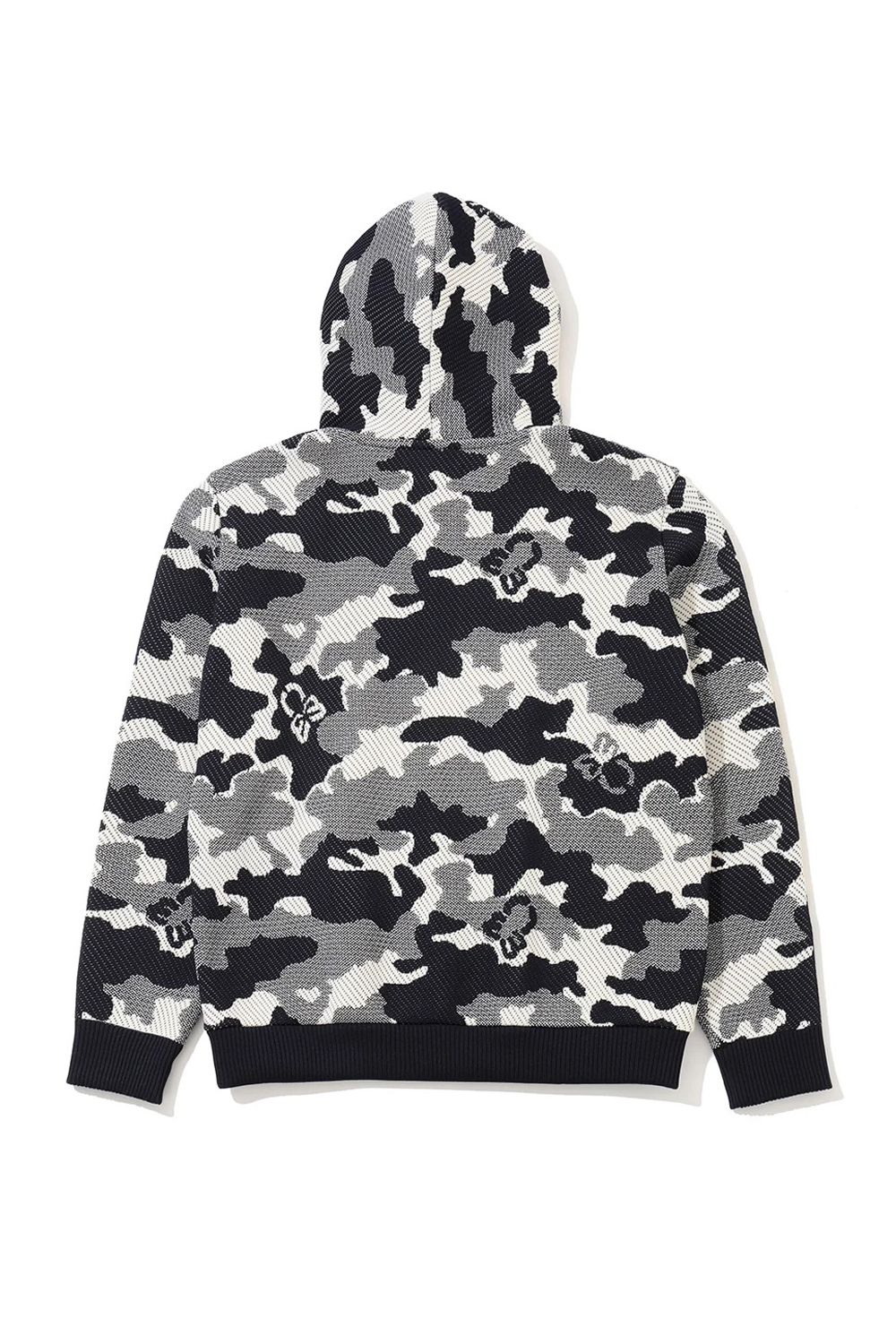 【26AW】 MERCURY CAMO JACQUARD KNIT HOODIE / ジャパンメイド カモフラジャカード ニットパーカー (ネイビー)