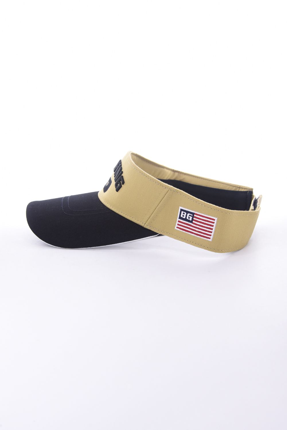【26SS】 MEN'S COLLEGE LOGO VISOR / カレッジ風ロゴ バイカラー サンバイザー (ベージュ)