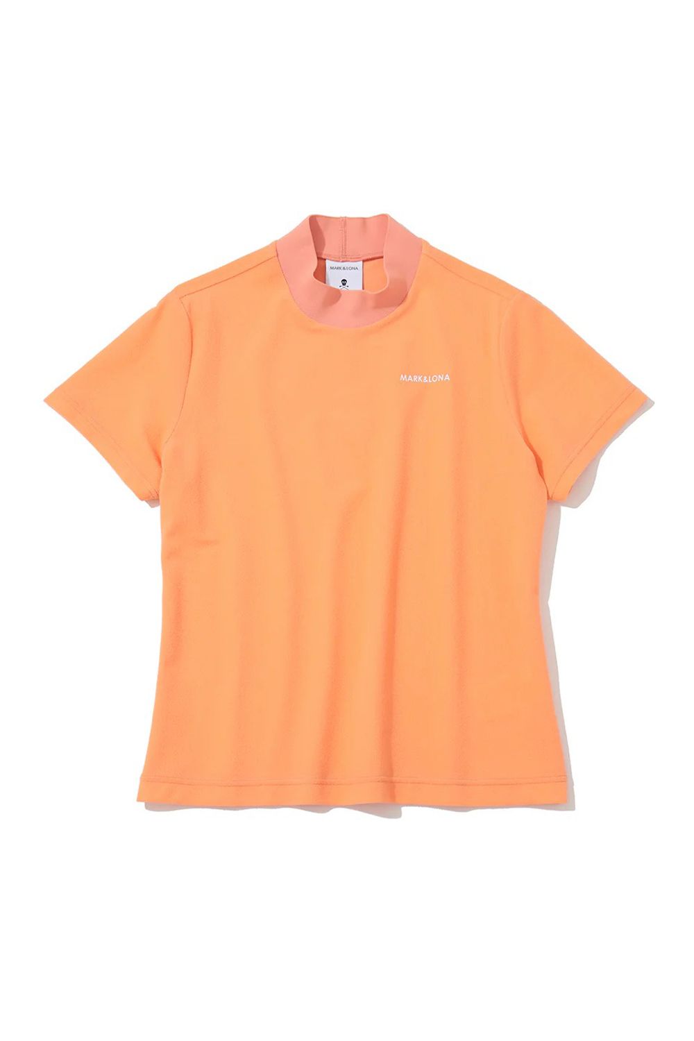 【26SS】【レディース】 STELA COOLTOUCH MOCK TEE / ナイロンパイル生地 バックロゴ モックネックTシャツ (オレンジ)