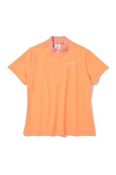 【26SS】【レディース】 STELA COOLTOUCH MOCK TEE / ナイロンパイル生地 バックロゴ モックネックTシャツ (オレンジ)