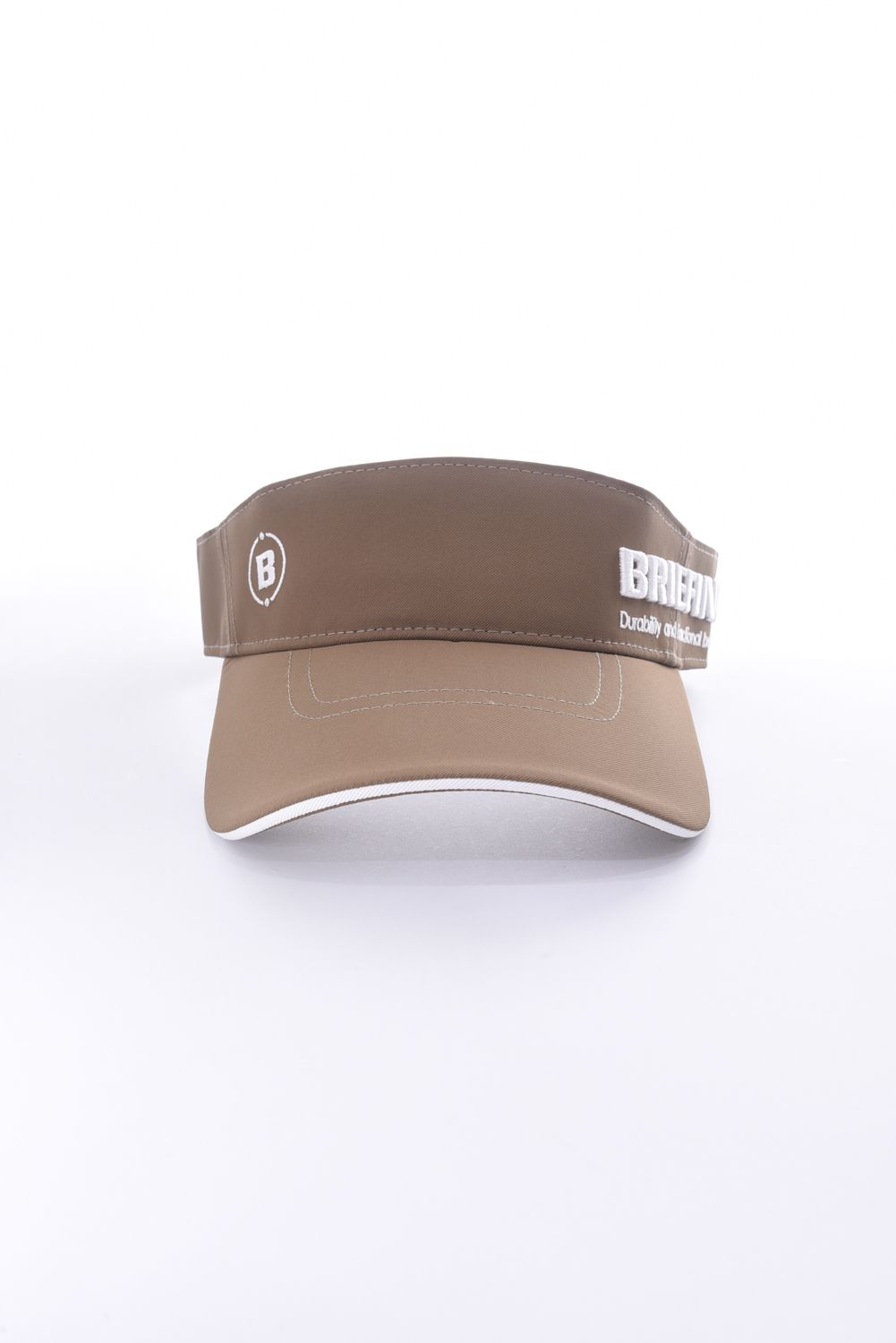 BRIEFING - MENS ROUND LOGO VISOR / ロゴ刺繍 アシンメトリー