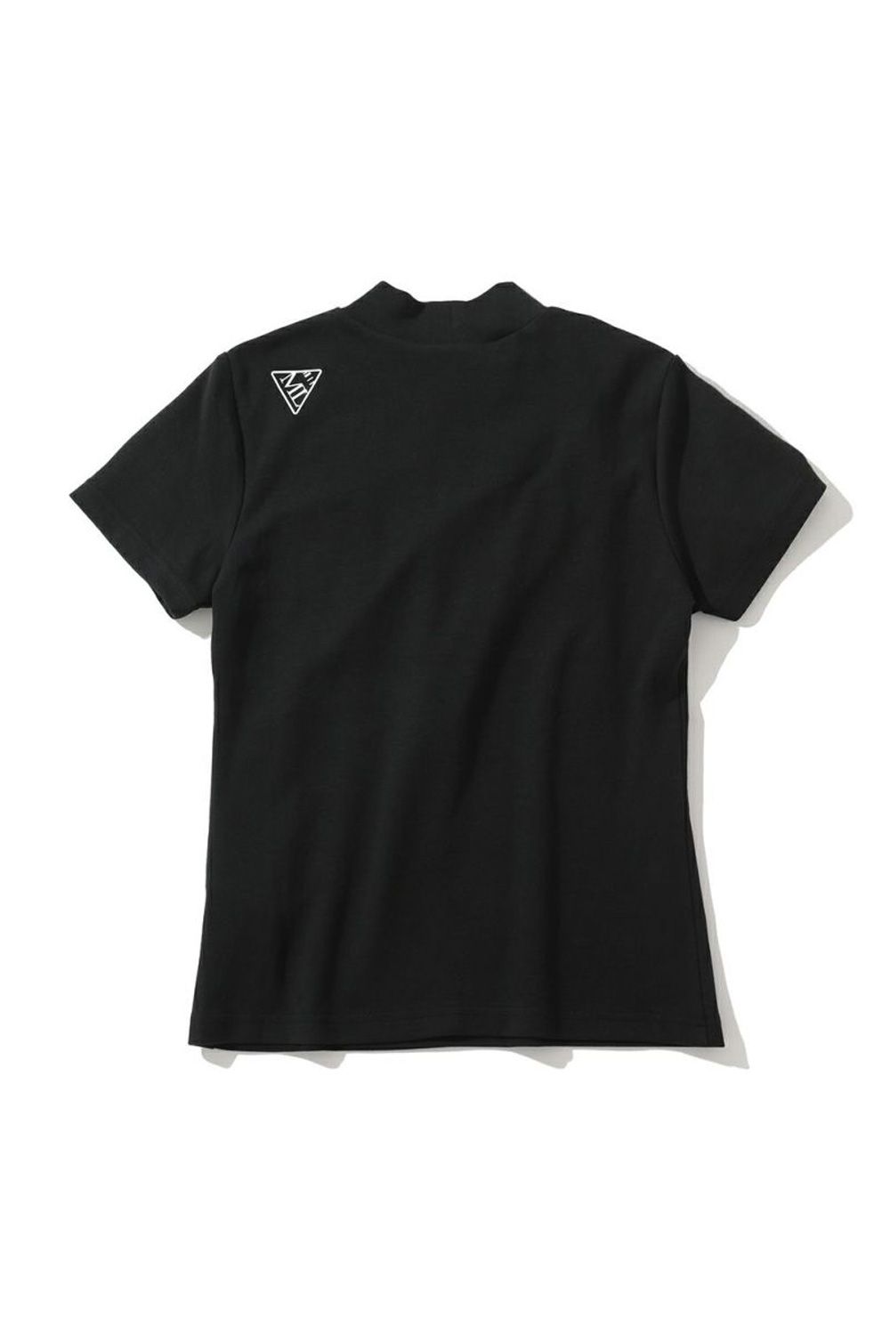 【レディース】 【CODE COLLECTION】 MOCKNECK TEE / CODEロゴプリント ノットデザイン モックネックTシャツ (ブラック)