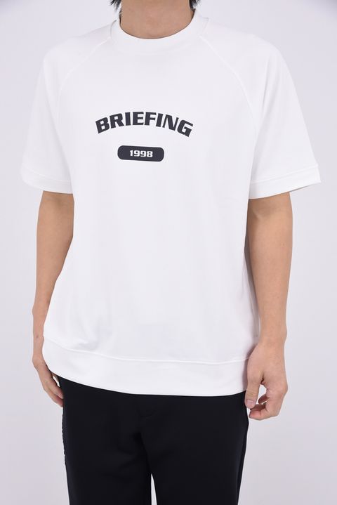 【26SS】 MEN’S COLLEGE LOGO HIGHNECK / カレッジロゴ リラックスフィット モックネックTシャツ (ホワイト)