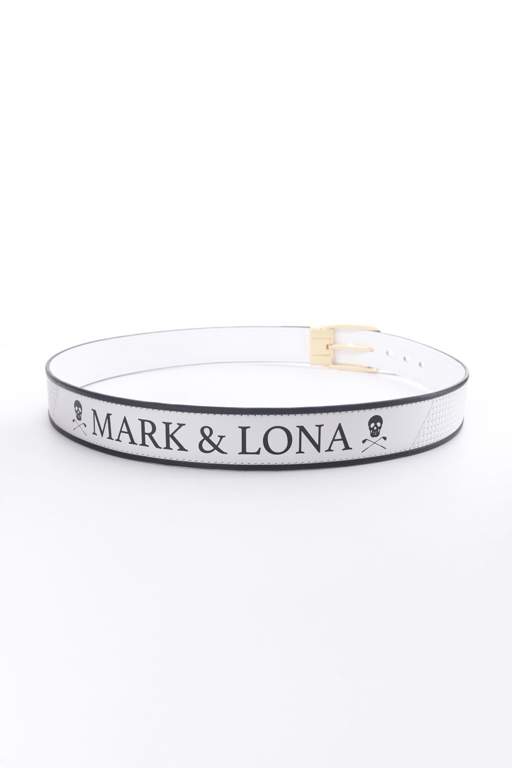 【26SS】 PANZA WEAVE LEATHER BELT / トリムデザイン バスケットウィーブ型押し レザーベルト (ホワイト)