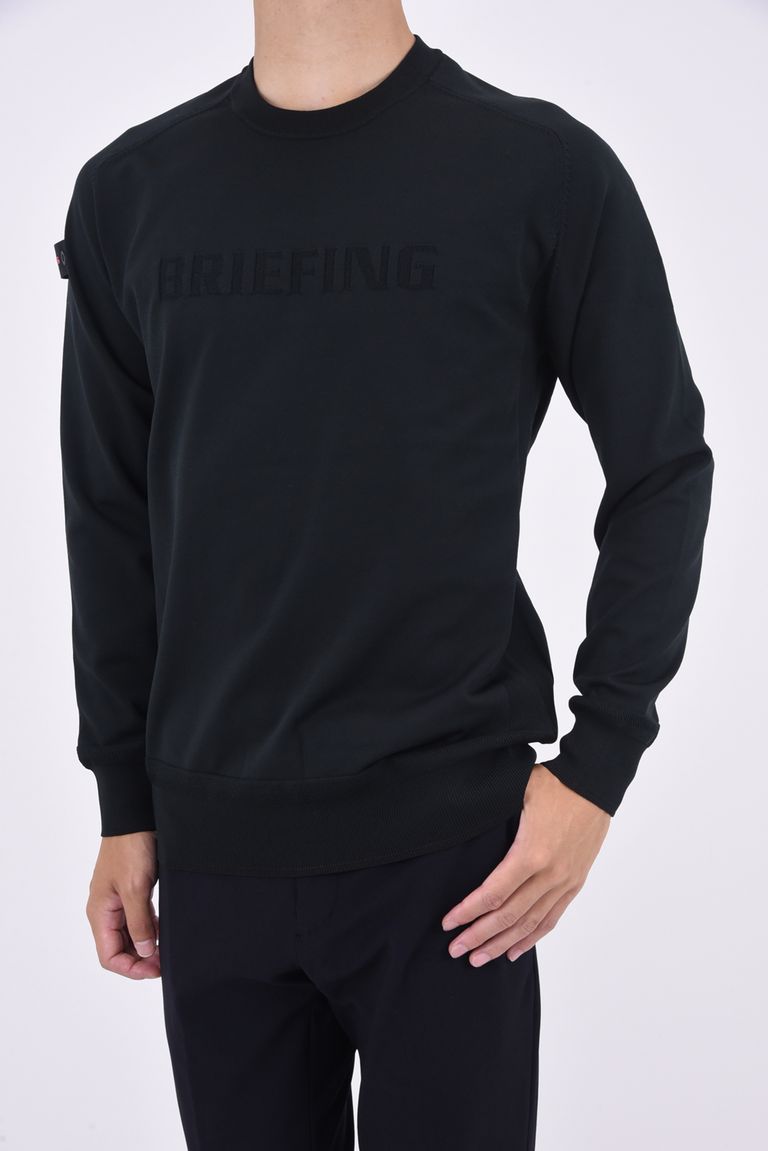 BRIEFING - MENS WR CREW NECK KNIT / ジャガードロゴ ロゴ  