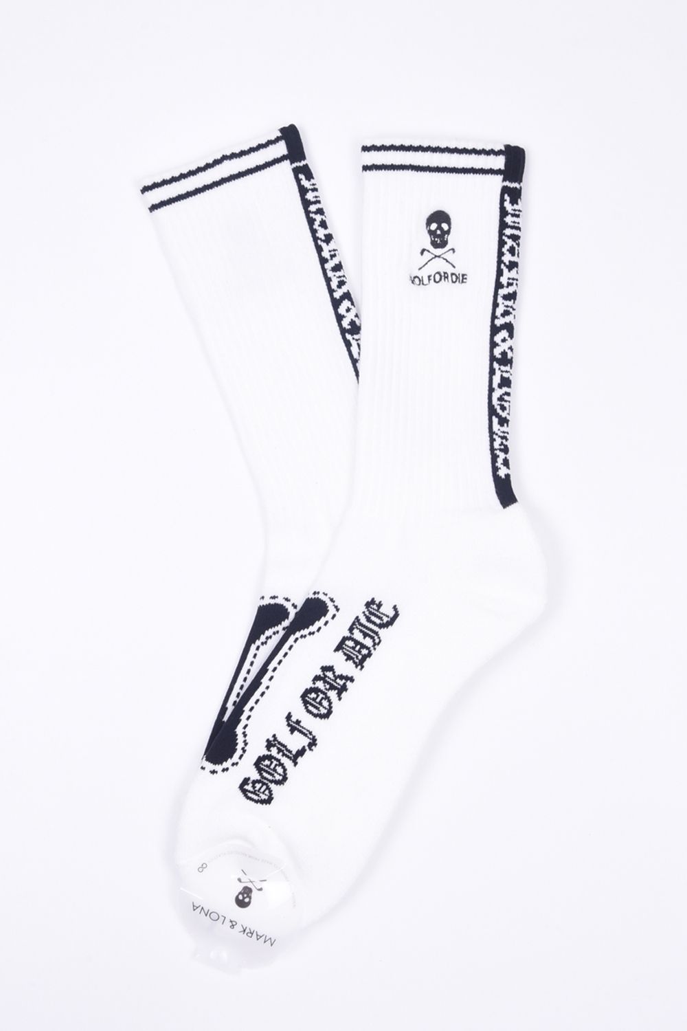 【2026SS 木村拓哉さん着用 VOL.6】 BONES CREW SOCKS / ボーングラフィック クルーソックス (ホワイト)