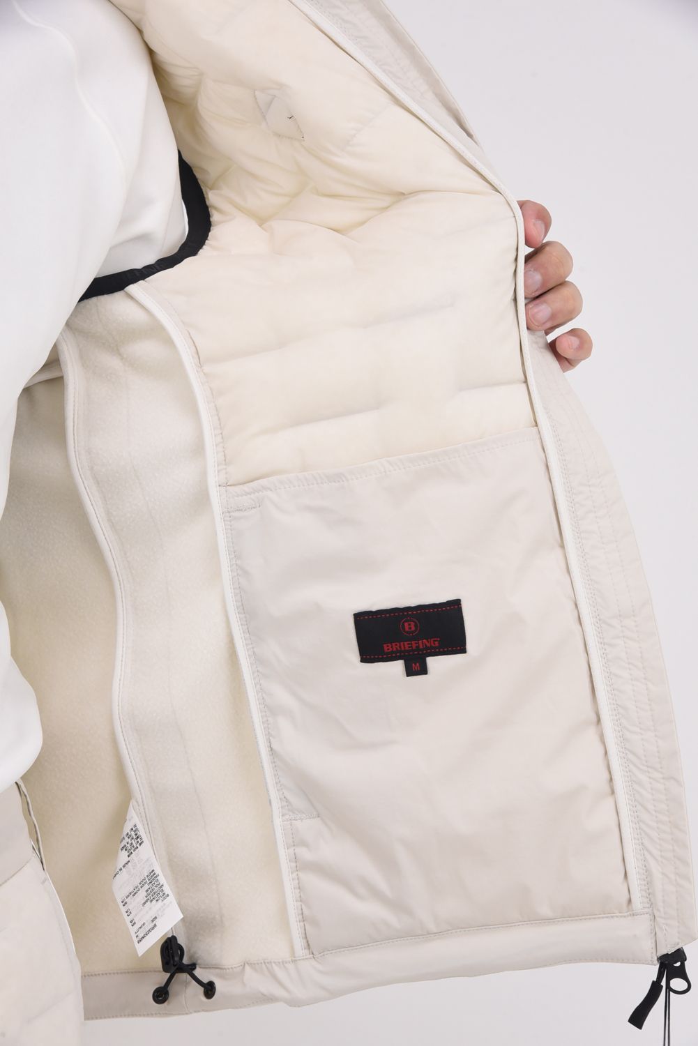 【25AW】 MEN'S HYBRID DOWN VEST / ストレッチタフタ ダイヤモンドロゴ ハイブリッドダウンベスト (ベージュ)