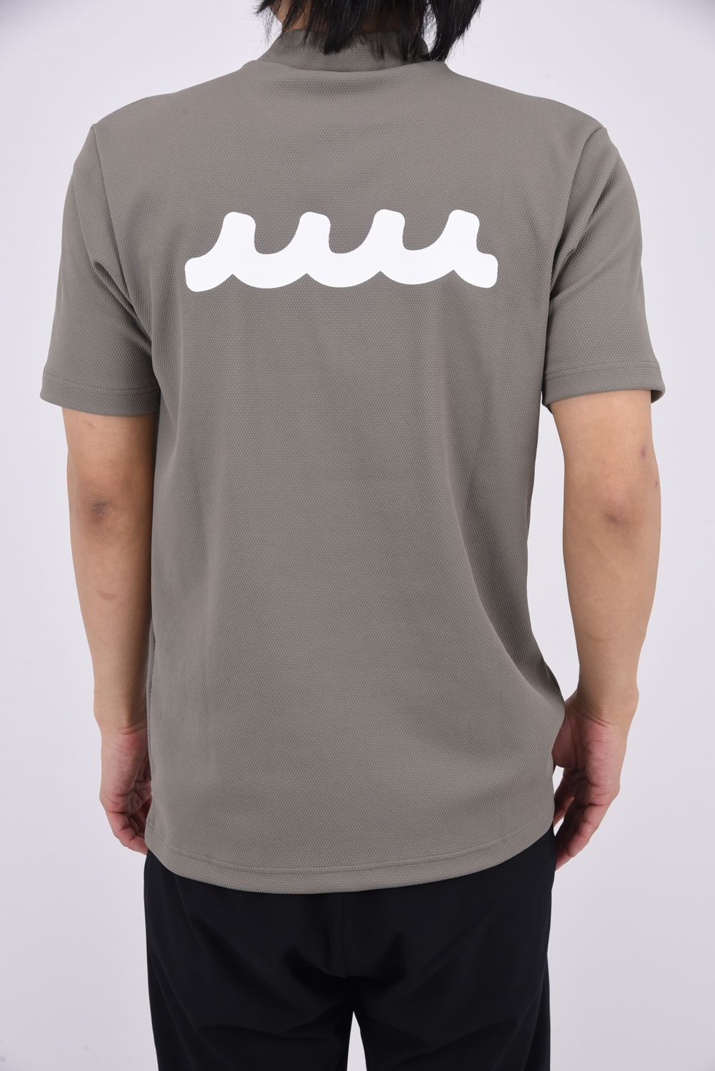 POPCORN KNIT MOCK SHIRTS / ポップコーンニット モックネックシャツ (カーキ)