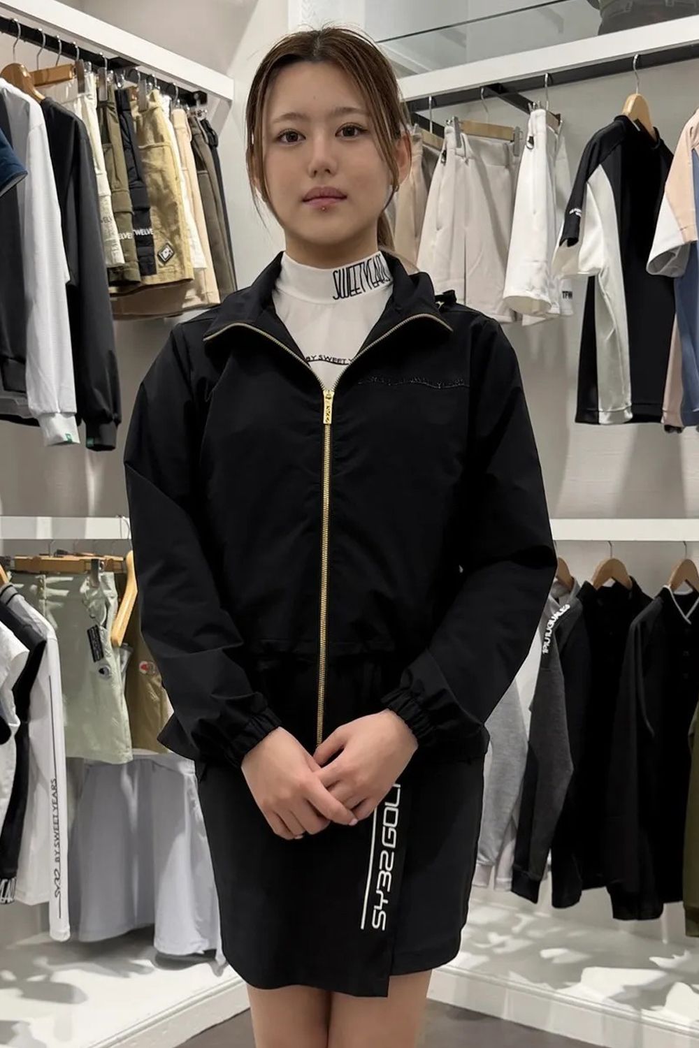 【26SS】【レディース】 HOODIE BLOUSON JK / フーディー ブルゾンジャケット (ブラック)*