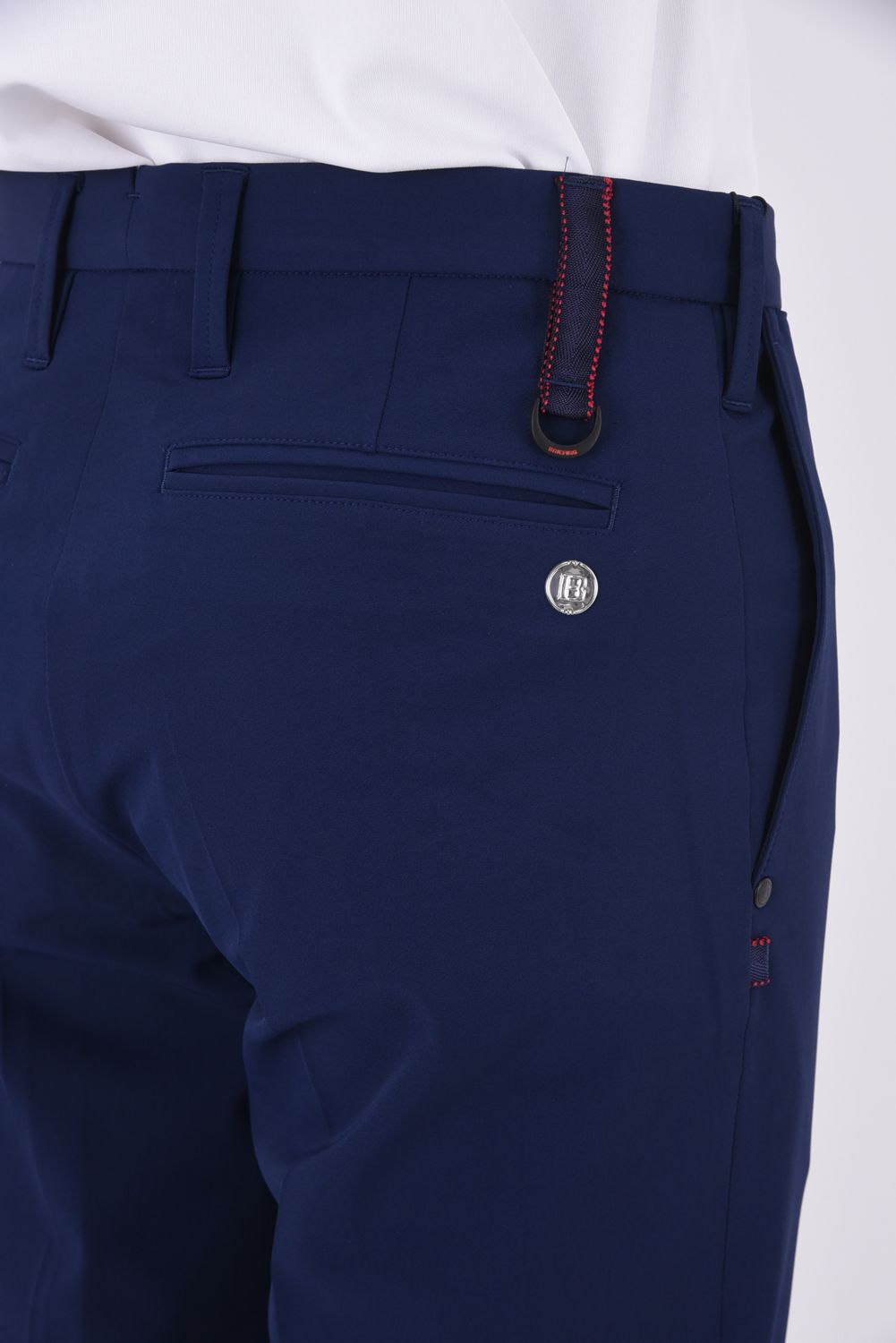 MENS SUMMER BASIC PANTS / ベーシック フルレングス ストレッチ サマー パンツ (ネイビー)