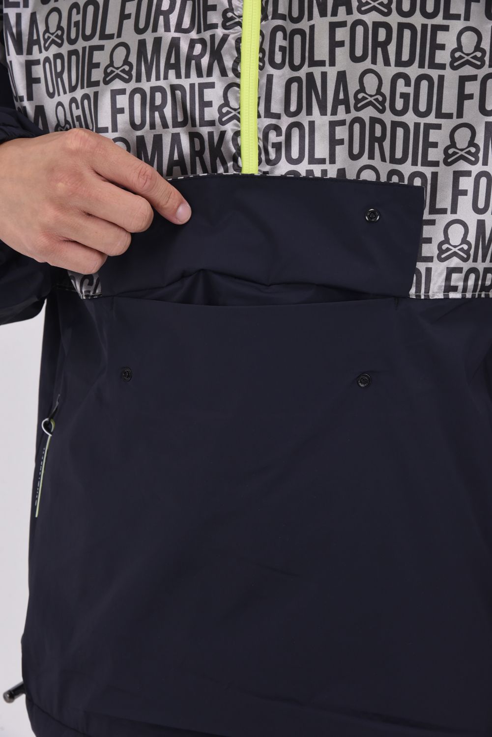 【25AW】 MATRIX SHIELD HALF ZIP JACKET / レターグラフィックジャカード ハーフジップ プルオーバージャケット (ブラック)