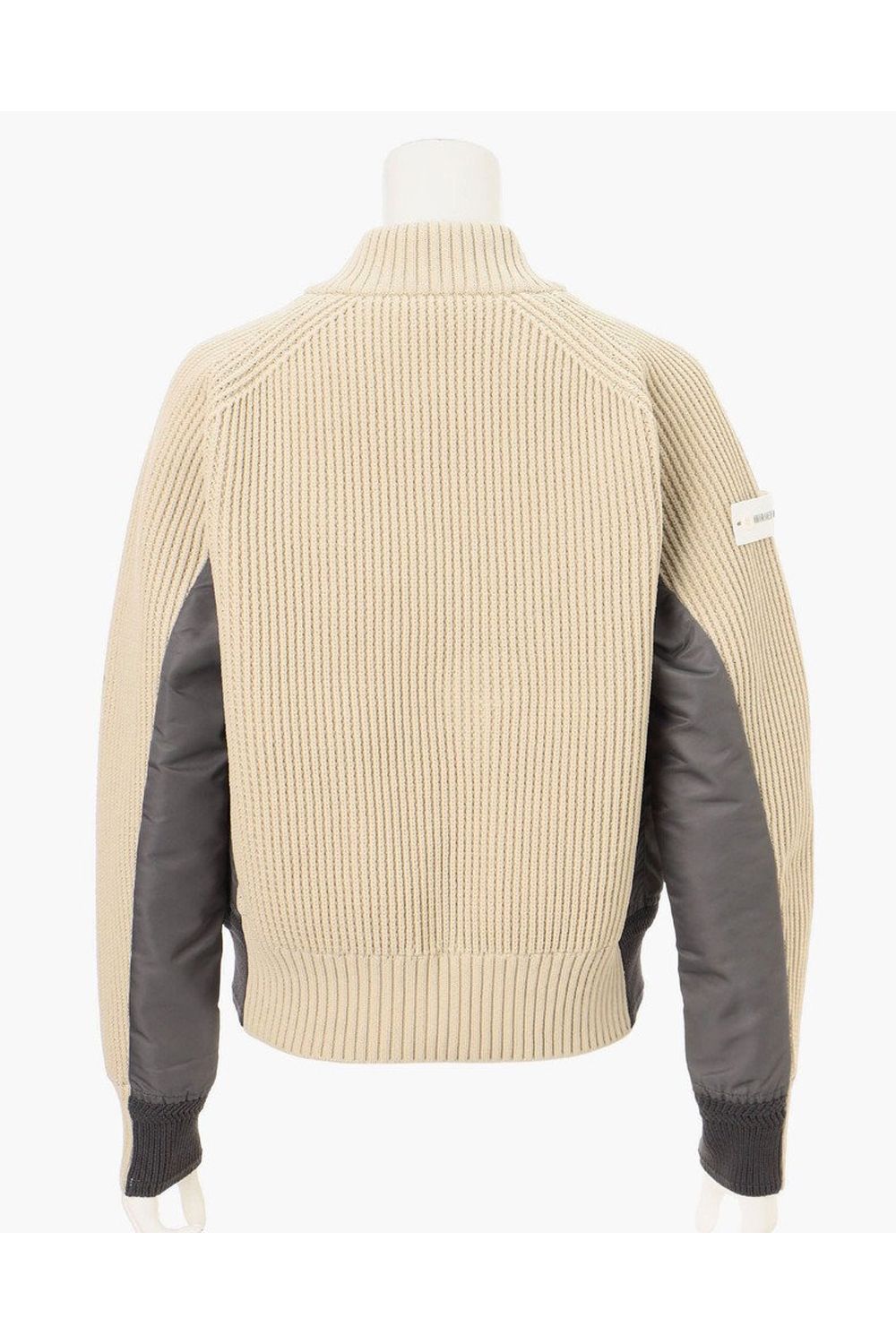 【26AW】【レディース】 WOMEN’S WINDBLOCK DOCKING RIB KNIT JACKET / 畦編みニット&ナイロンツイル ハイブリッドジャケット (ベージュ)