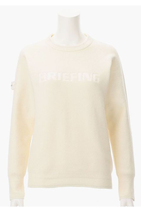 【25AW】【レディース】WS MOLE YARN LOGO CREWNECK KNIT / クルーネックニット (アイボリー)
