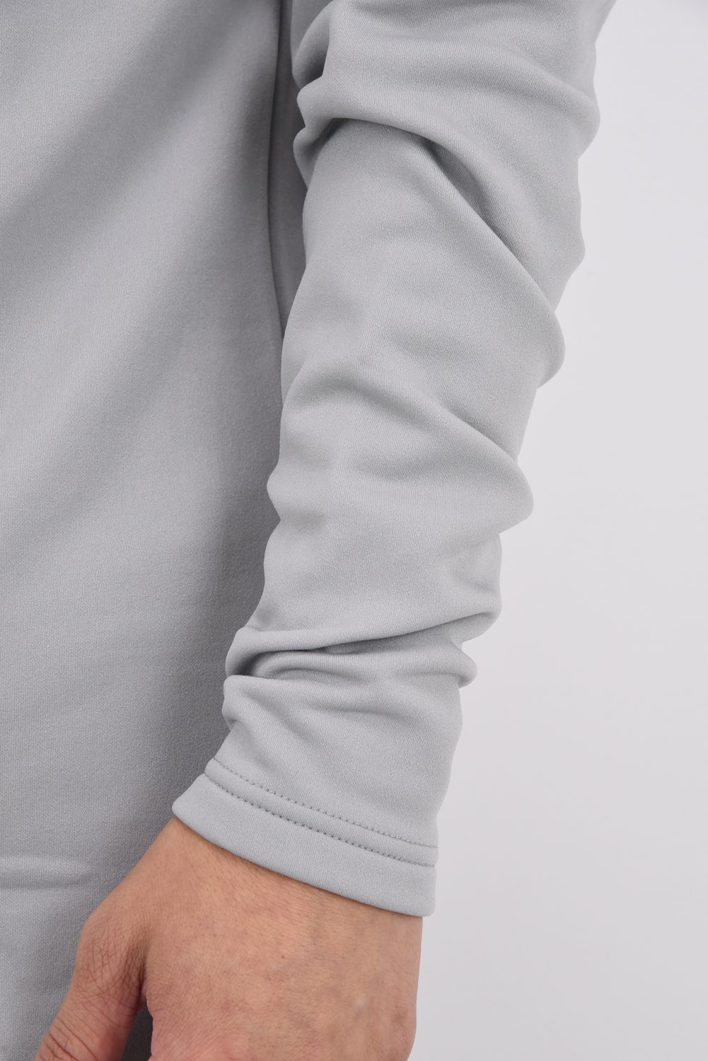 【25AW】 MEN’S WARM LS HIGHNECK / 裏起毛 ブランドロゴ モックネックTシャツ (グレー)
