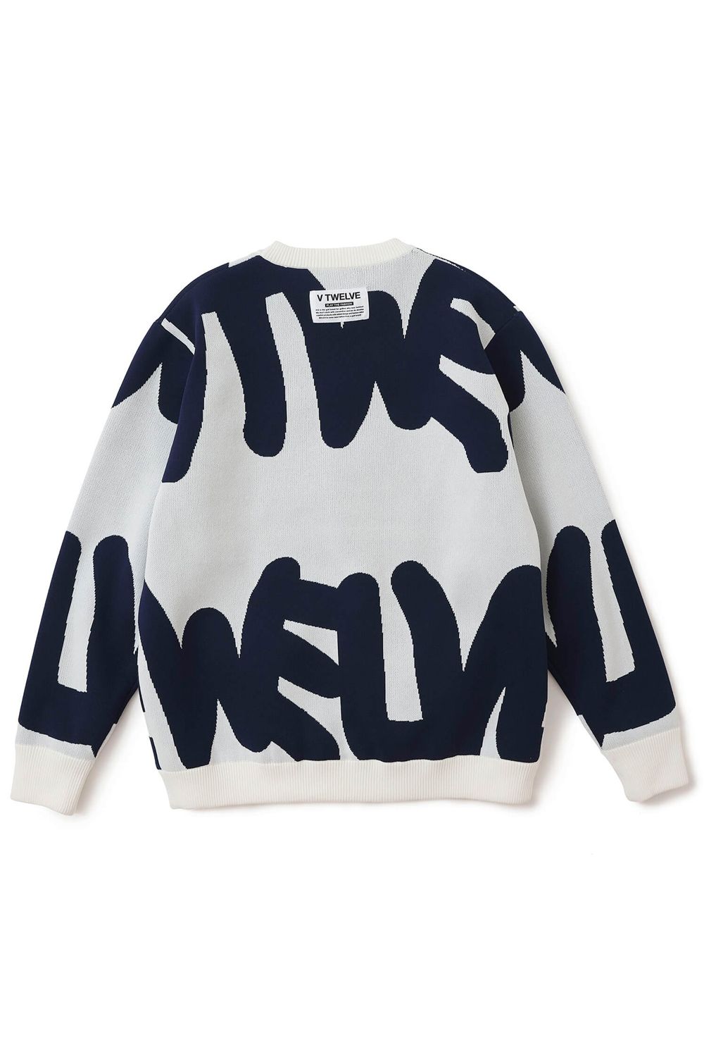 【25AW】 GRAFT KNIT / グラフィティロゴ クルーネックニット (ホワイト)