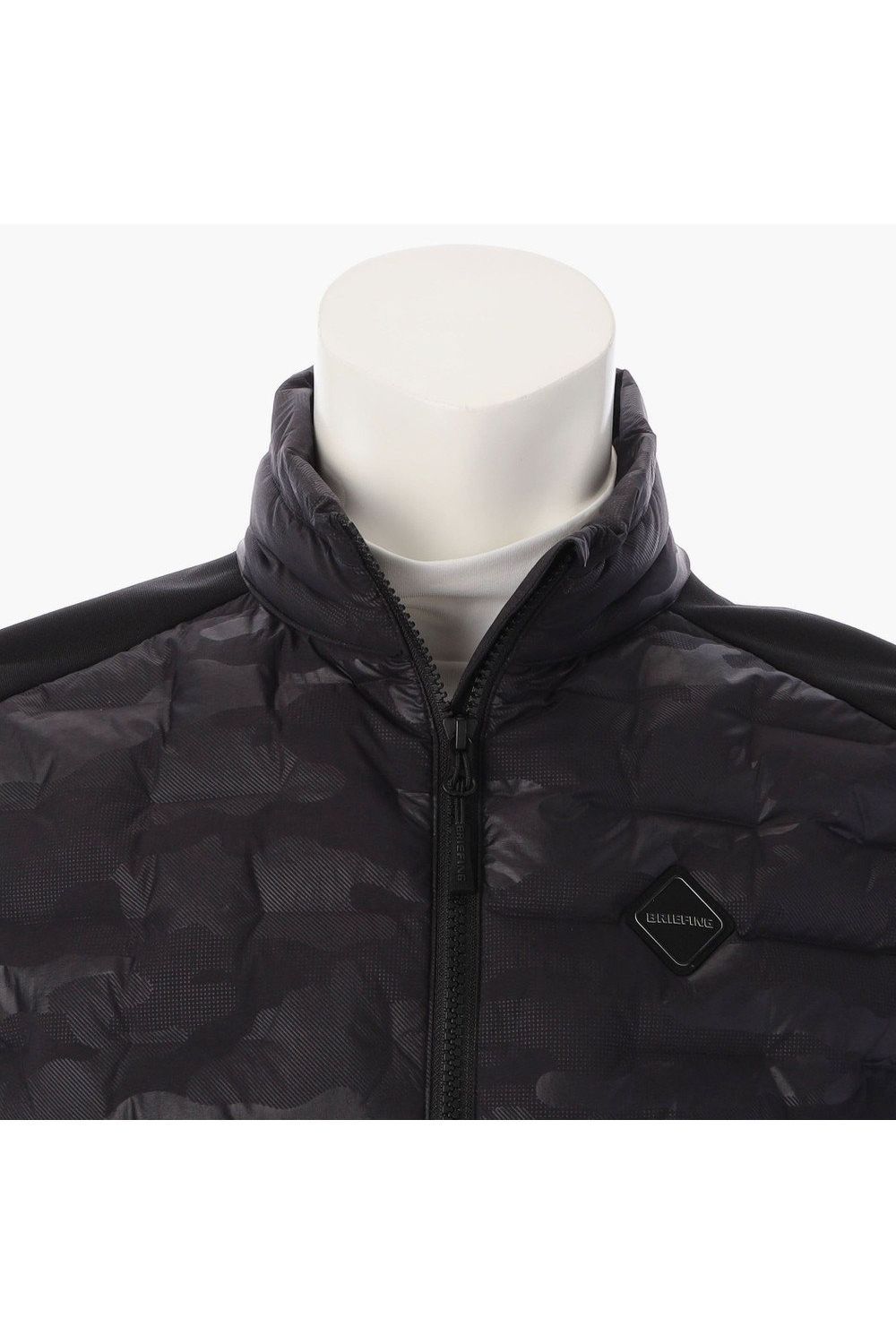 【25AW】 MEN'S HYBRID DOWN VEST / ストレッチタフタ ダイヤモンドロゴ ハイブリッドダウンベスト (ブラック/カモ)