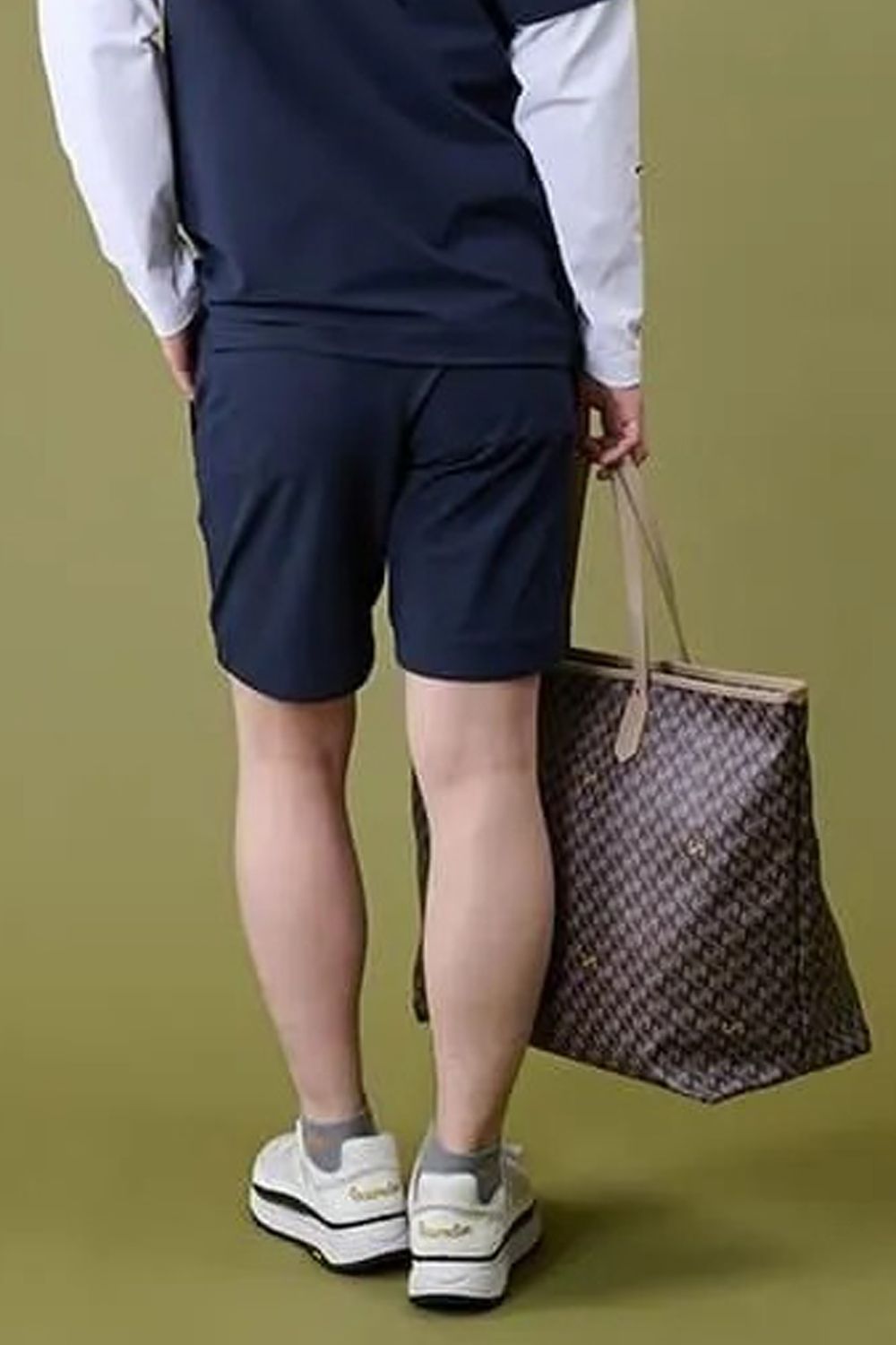【26AW】 MENS DETACHABLE PANTS / ワッフル生地 ヘムデタッチャブル 2WAYパンツ (ネイビー)*
