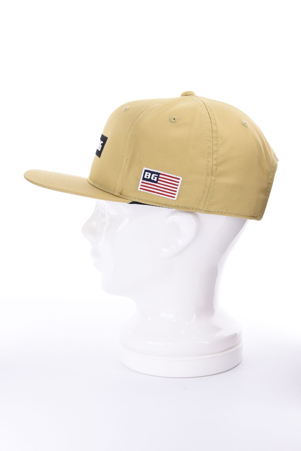 【26AW】 MEN’S BOX LOGO FLAT VISOR CAP / ボックスロゴ刺繍 フラットキャップ (ベージュ)