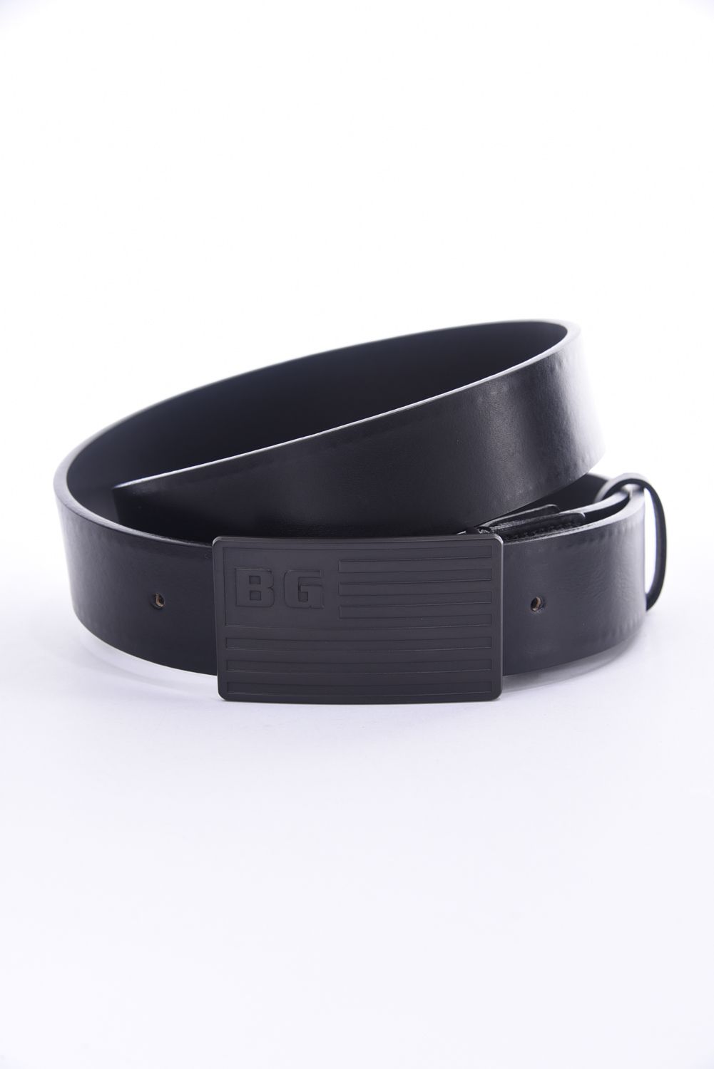 BRIEFING - BG BUCKLE LEATHER BELT / 星条旗バックルレザーベルト