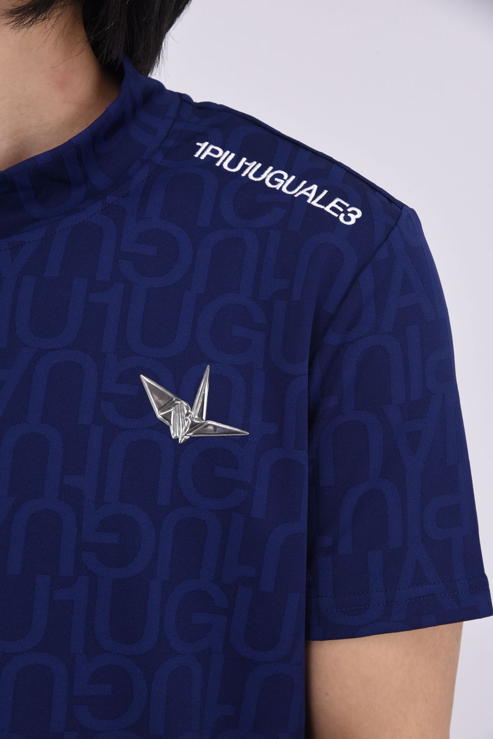 【26SS】 JACQUARD MOCK NECK  / ジャガード モックネック (ネイビー)