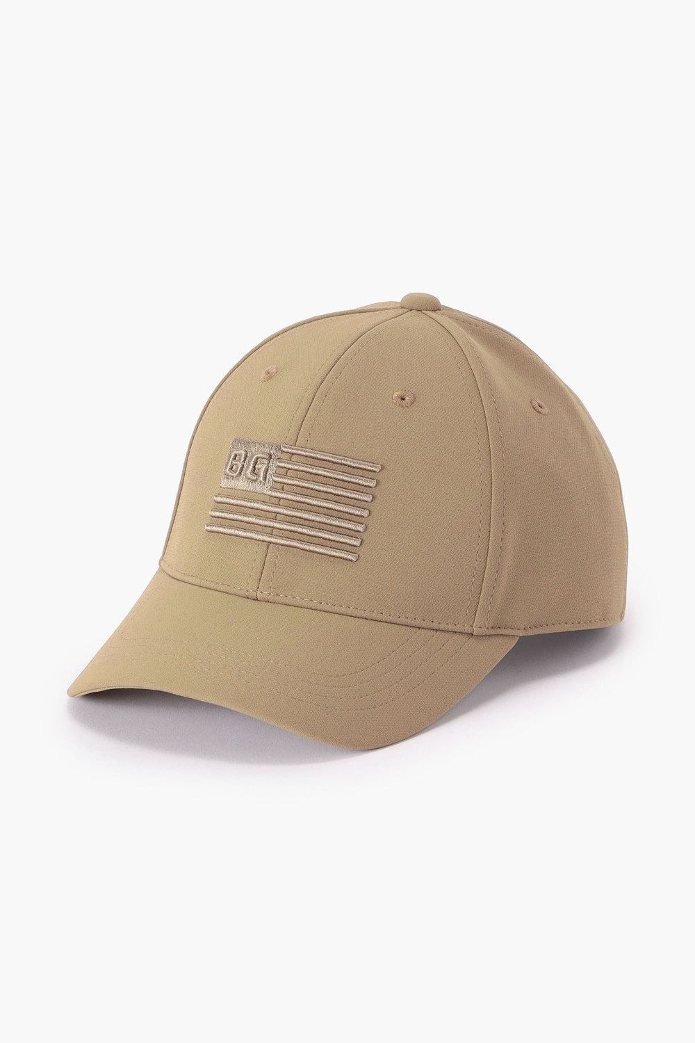 【26AW】 MEN’S BG FLAG CAP / フラッグモチーフ刺繍 キャップ (ベージュ)