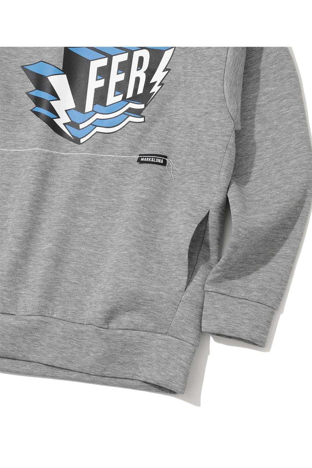 【26SS】【FER COLLECTION】 SWAG LOGO RELAX SPONGE HOODIE / ダンボールニット 3Dロゴ オーバーサイズ プルオーバーフーディー (ヘザーグレー)