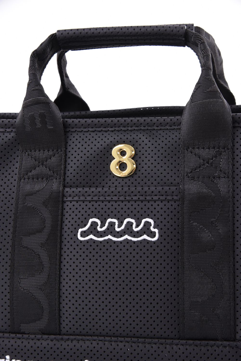 【GOSSIP GOLF別注】 “8” PLATE CONTINUA PARTITION TOTE BAG / 8プレート パンチングエシカルレザー パーテーションバッグ (ブラック)