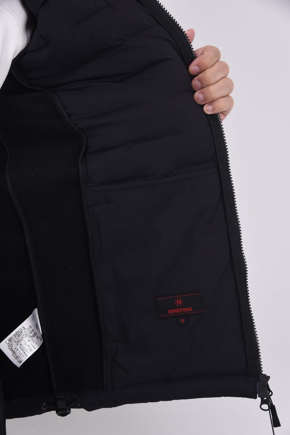 【25AW】 MEN'S HYBRID DOWN PARKA / ストレッチタフタ ダイヤモンドロゴ ハイブリッドダウンジップパーカー (ブラック)