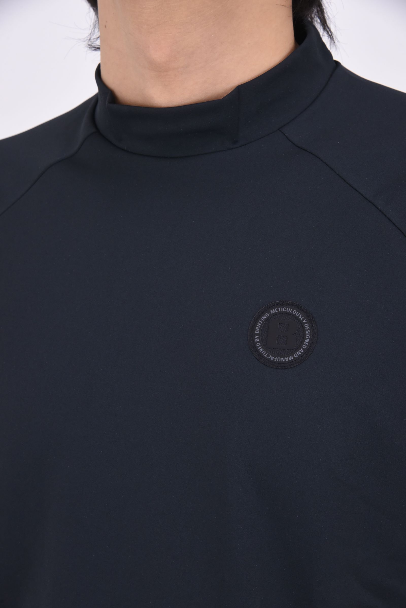 【26SS】 CE MEN’S BACK LOGO LINE HIGHNECK RF / ロゴテープ リラックスフィット モックネックTシャツ (ブラック)
