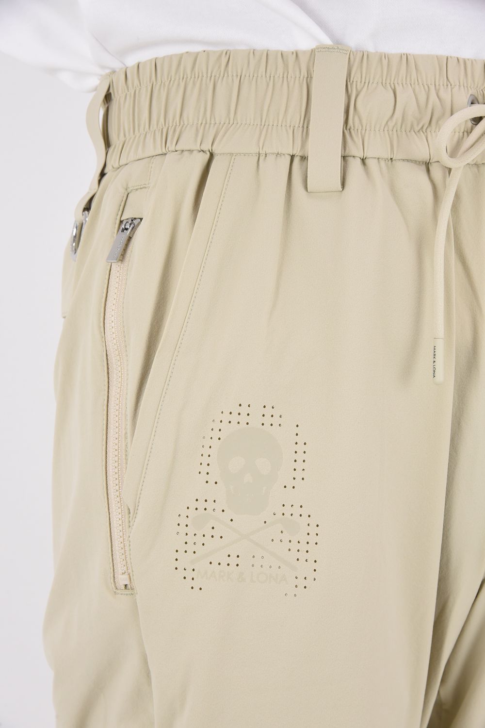 【26SS】 ROGUE AIRFLOW TECH PANTS / 高機能ナイロン パンチングスカルロゴ テクニカルロングパンツ (ベージュ)