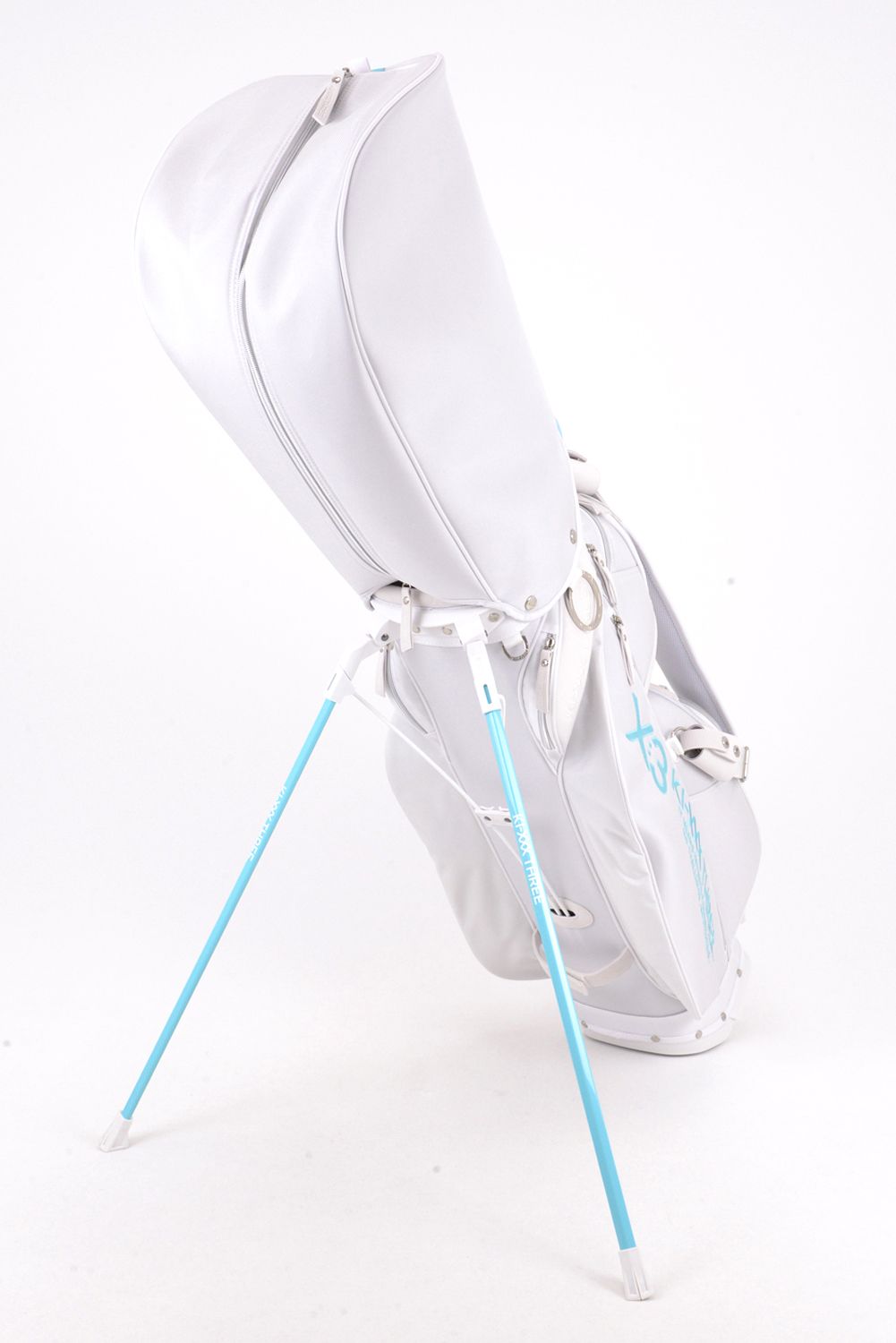 NYLON BASKET STAND CB / ナイロン バスケット スタンドキャディバッグ (ホワイト/ターコイズ)