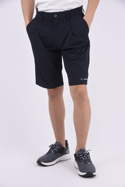 BASIC STRECH HALF PANTS / ベーシック 3Dシルバーロゴ ストレッチハーフパンツ (ブラック)