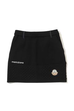 【2025AW】【レディース】 ALIGN HYBRID SKIRT / 異素材切り替え ケーブル編み ハイブリッドスカート (ブラック)