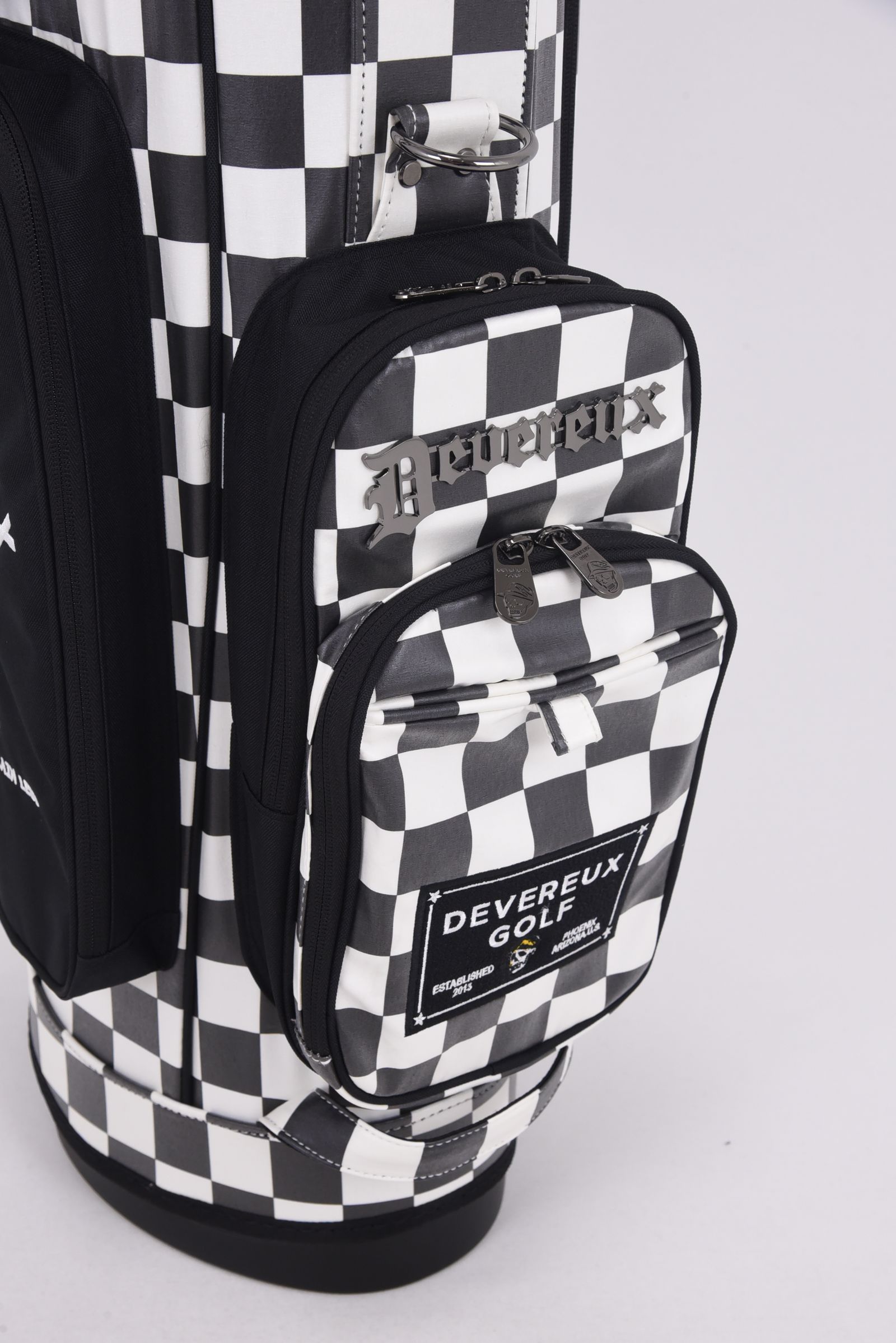 【銀行振込・代金引換不可】【返品・交換不可】 ALL CHECKER CADDIE BAG / 総チェック柄 スタンドタイプ キャディバッグ (ホワイト)