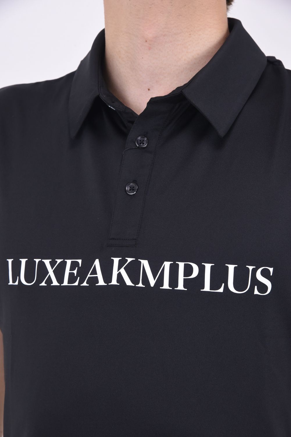 BASIC LOGO POLO SHIRTS / フロントロゴ 半袖ポロシャツ (ブラック)
