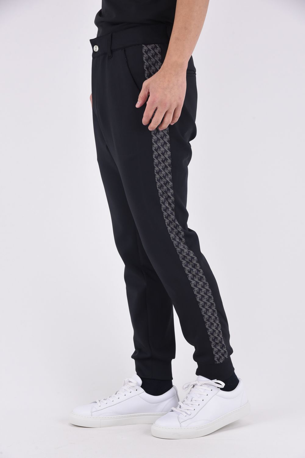 【26SS】 GM SIDE LINE RIB PANTS / モノトーンシリーズ サイドライン リブパンツ (ブラック)*