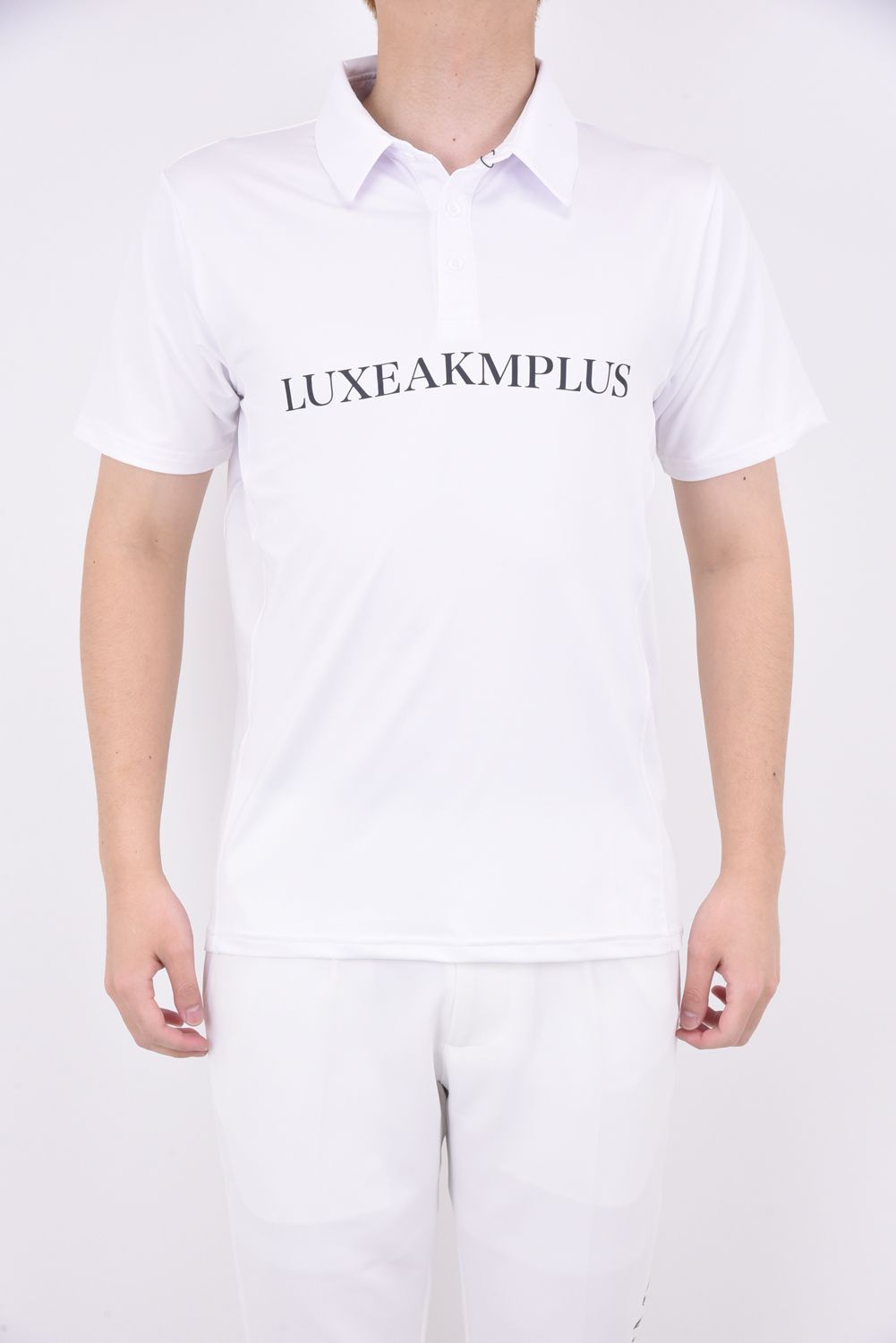 BASIC LOGO POLO SHIRTS / フロントロゴ 半袖ポロシャツ (ホワイト)