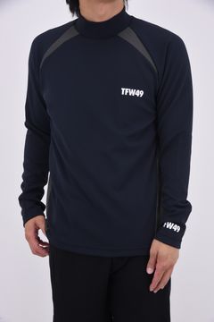 【25AW】 SIDE PANEL LONG SLEEVE MOCKNECK / サイドパネル モックネック ロングスリーブTシャツ (ブラック)