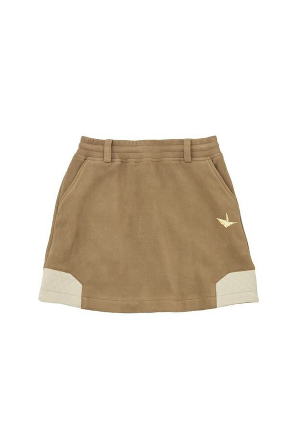 【2025AW】【レディース】 113 GOLF FLEECE SKIRT / フリース素材 キルティング切り替え スカート (インナーパンツ付き) (ベージュ)