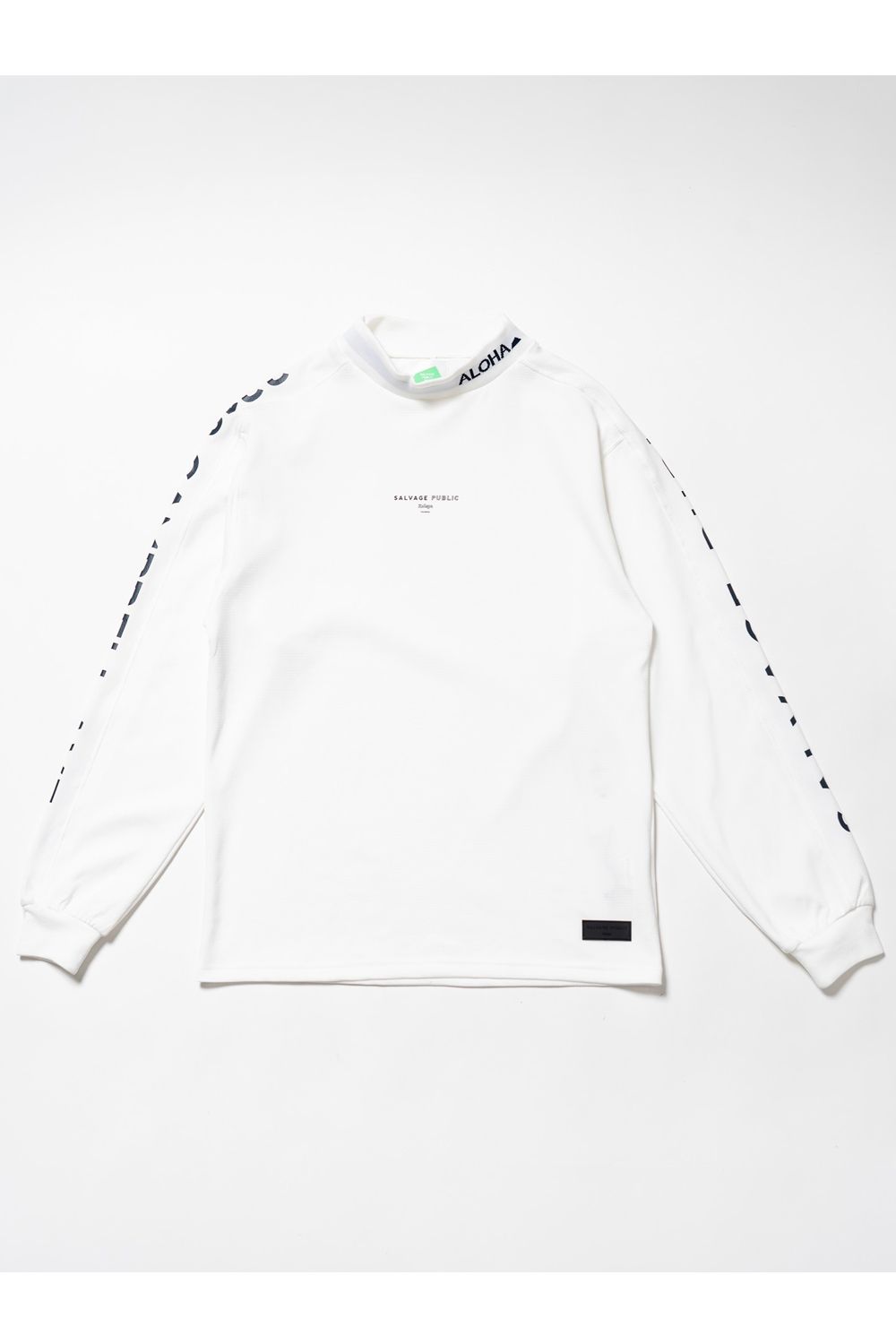 【26AW】 ʻAlapaina Mockneck L/S（CAMPBELL AVE） / ロゴプリント ロングスリーブ モックネックTシャツ (ホワイト) (9月入荷予定）