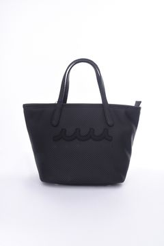 CONTINUA PERFORATED ETHICAL LEATHER MINI TOTE BAG / パンチングエシカルレザー ミニトートバッグ (ブラック)