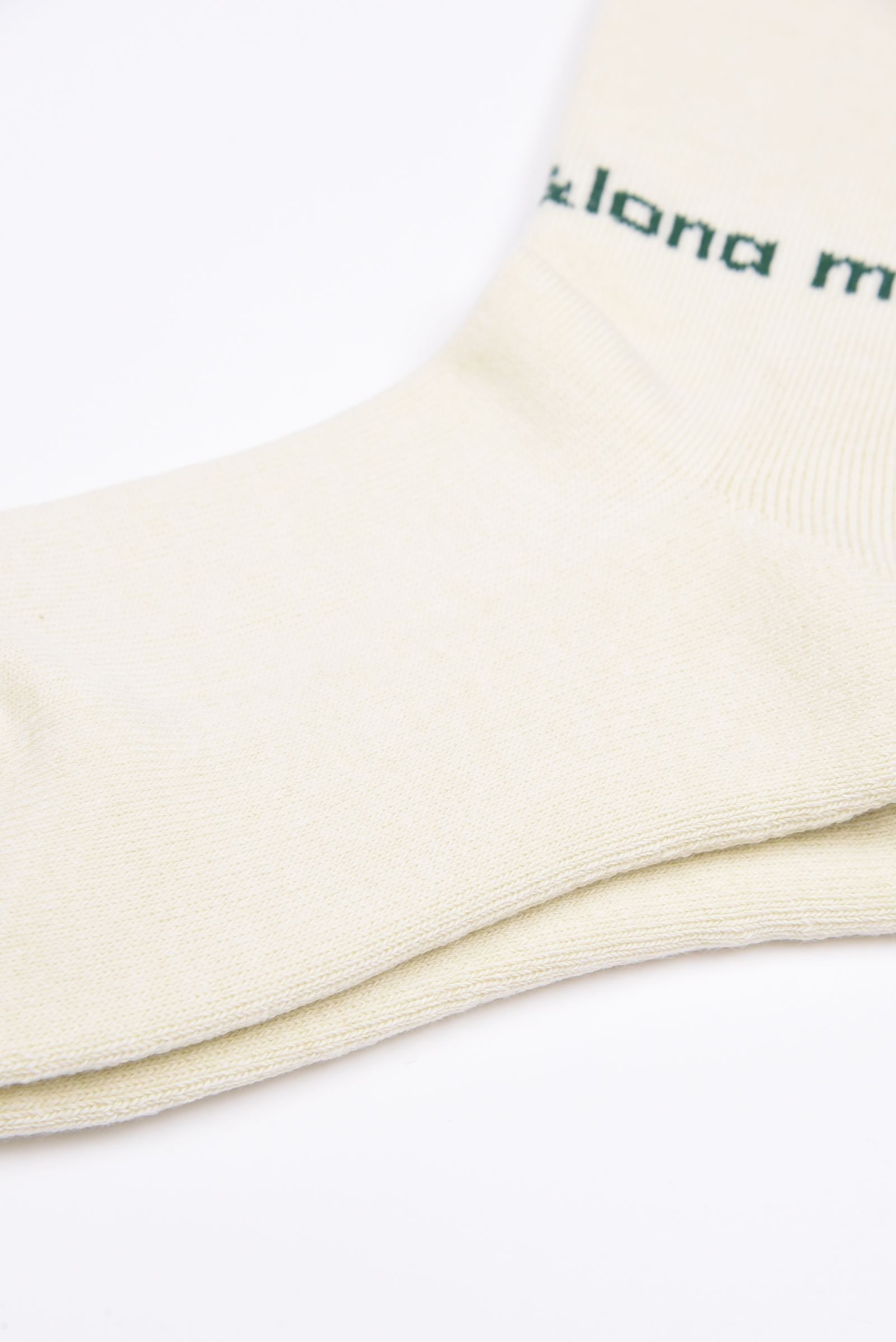 【レディース】 BUENA HIGH SOCKS / ロゴジャカード メタリック刺繍 ハイソックス (グリーン)