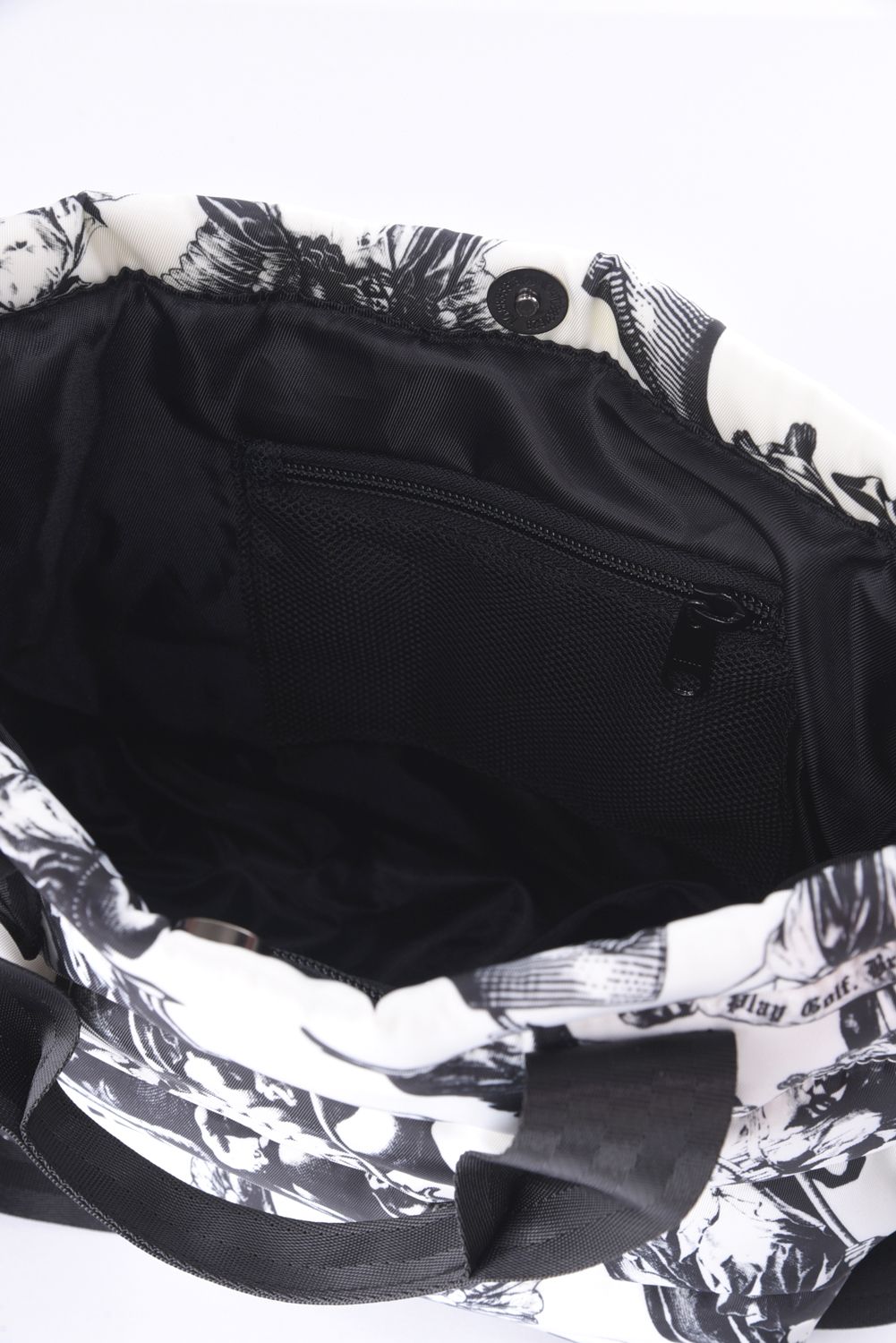PADDED CART BAG (ANGEL) / 総柄 パデッドカートバッグ (ホワイト)
