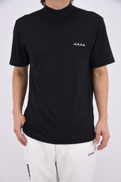 【26SS】 MOCK NECK / バックプリント ベーシック モックネックTシャツ (ブラック)