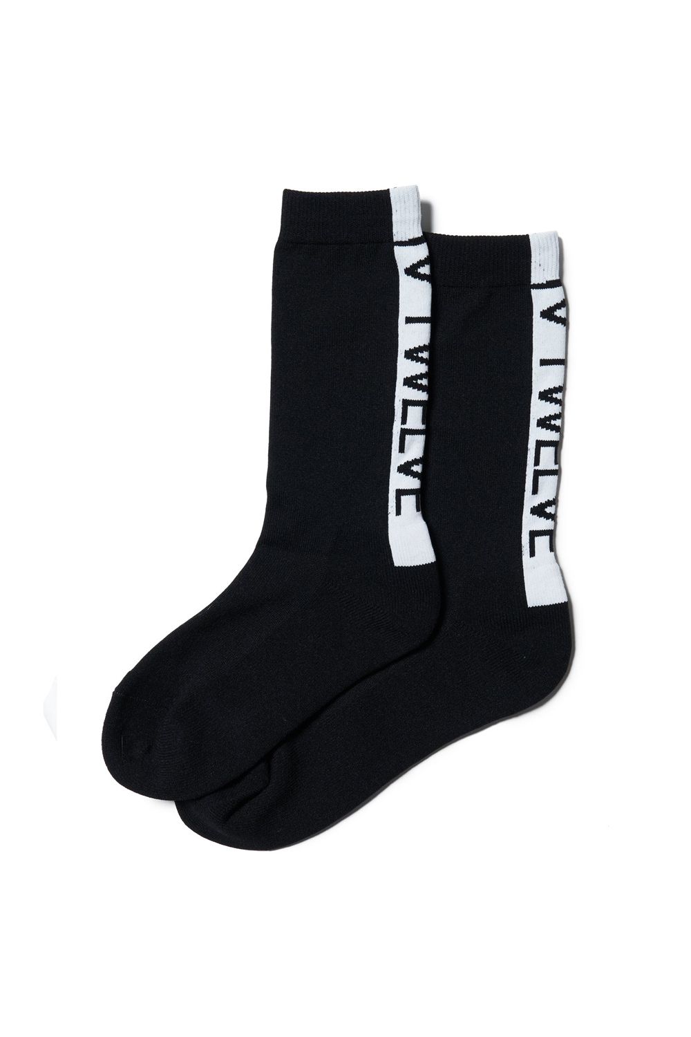 【レディース】 T LOGO MID SOCKS / バックロゴ ミドルソックス ブラック